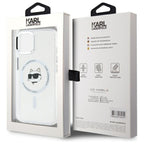 Karl Lagerfeld MagSafe dėklas iPhone 15 – baltas