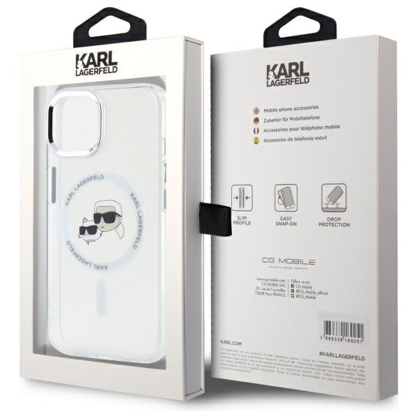 Karl Lagerfeld MagSafe dėklas iPhone 15 – baltas -- iPhone 15
