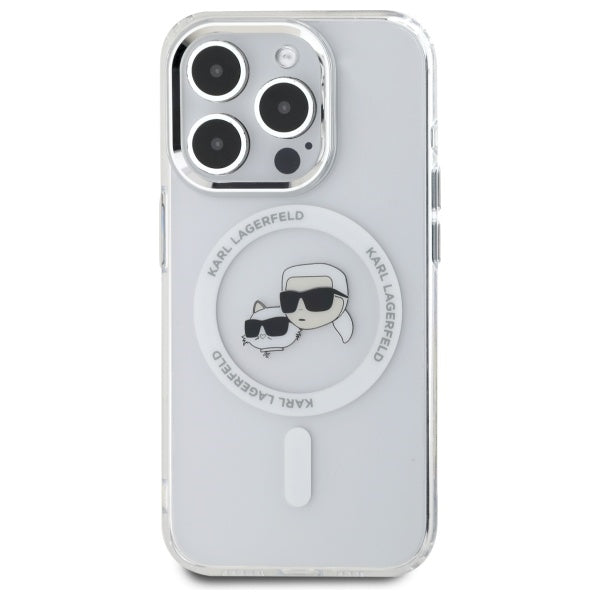Karl Lagerfeld MagSafe dėklas iPhone 15 Pro Max – baltas