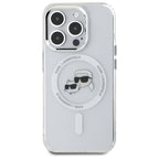 Karl Lagerfeld MagSafe dėklas iPhone 15 Pro Max – baltas
