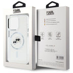 Karl Lagerfeld MagSafe dėklas iPhone 15 Pro Max – baltas