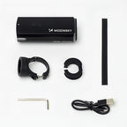Wozinsky priekinė dviračio lempa + USB-C kabelis (3000 lm) - juoda -- Bicycle Lights
