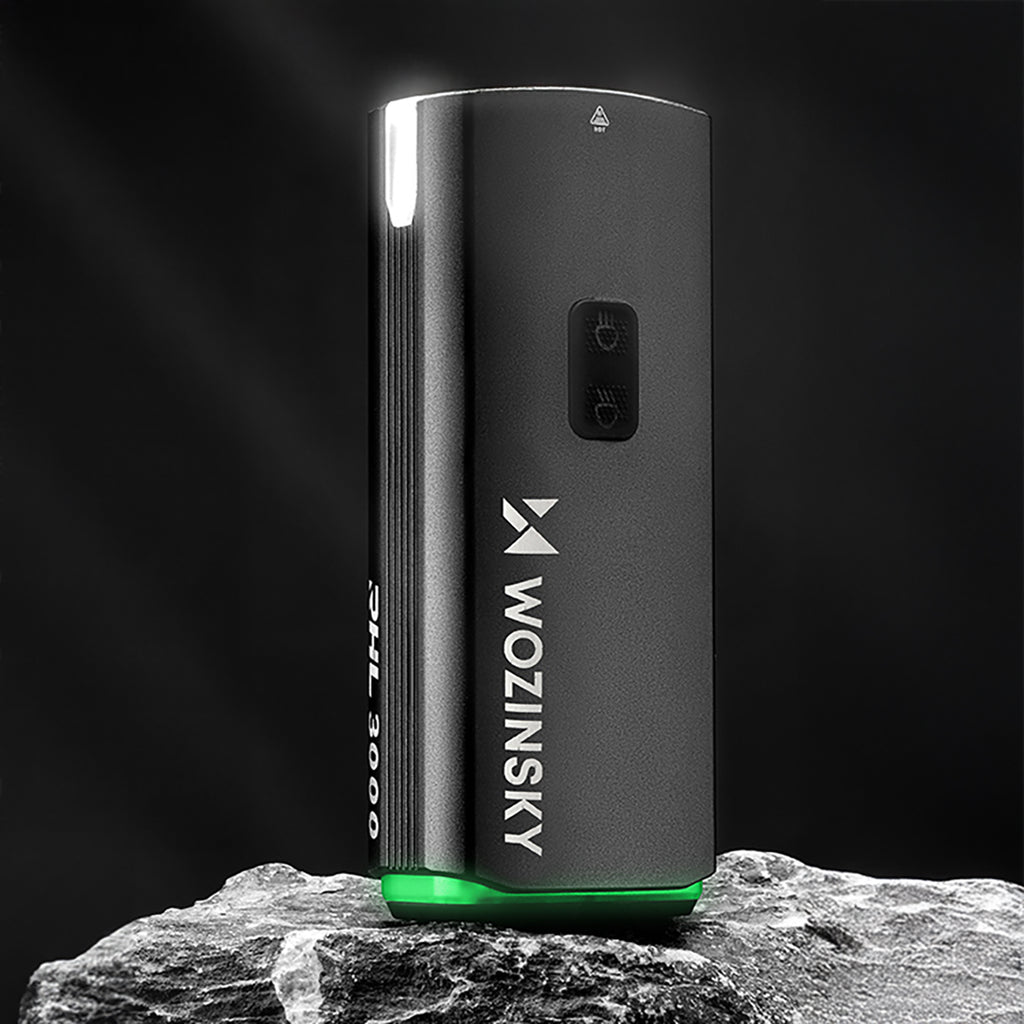 Wozinsky priekinė dviračio lempa + USB-C kabelis (3000 lm) - juoda -- Bicycle Lights