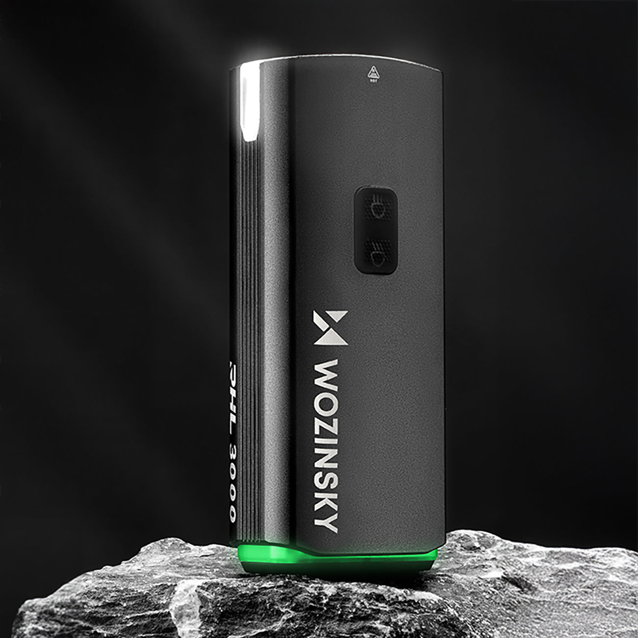 Wozinsky priekinė dviračio lempa + USB-C kabelis (3000 lm) - juoda -- Bicycle Lights