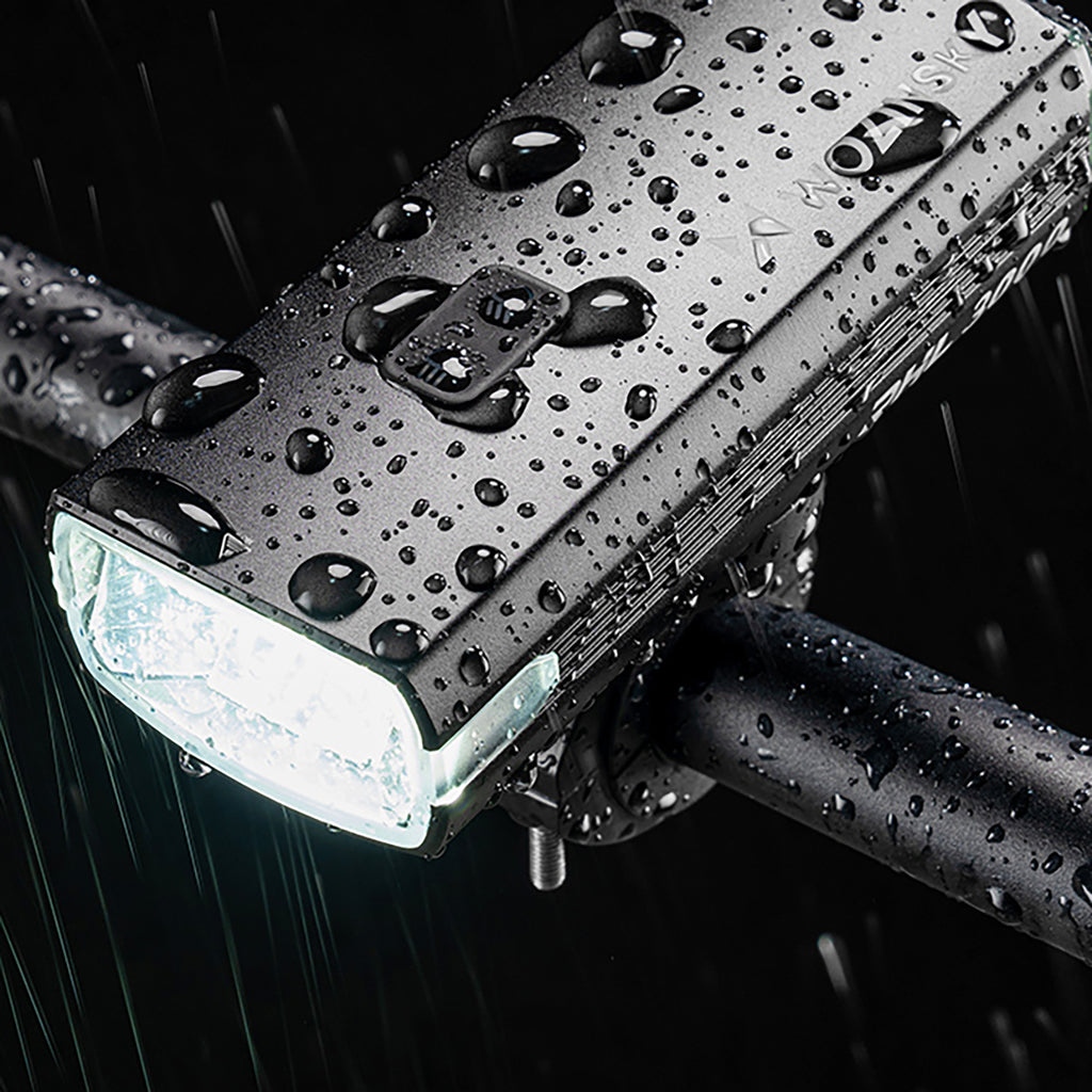 Wozinsky priekinė dviračio lempa + USB-C kabelis (3000 lm) - juoda -- Bicycle Lights