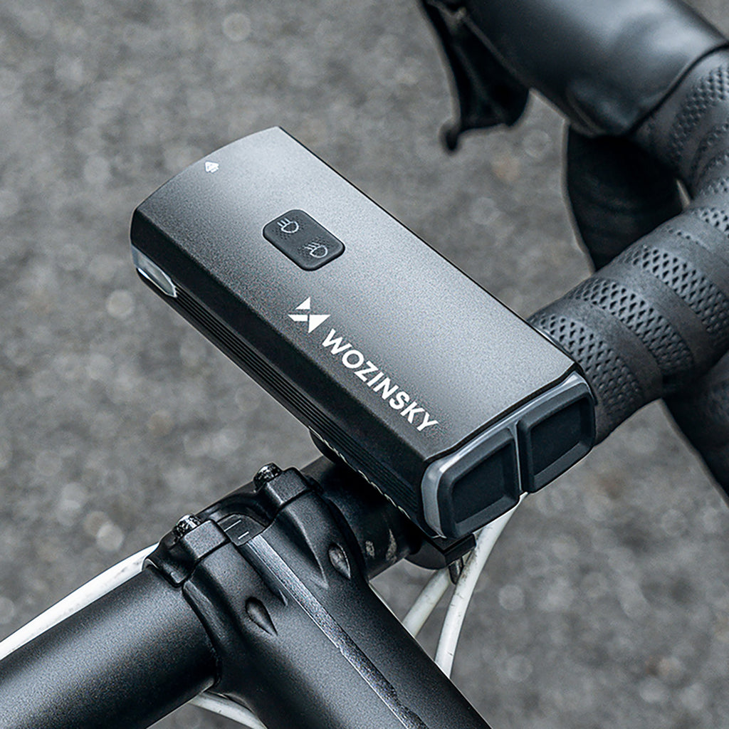 Wozinsky priekinė dviračio lempa + USB-C kabelis (3000 lm) - juoda -- Bicycle Lights