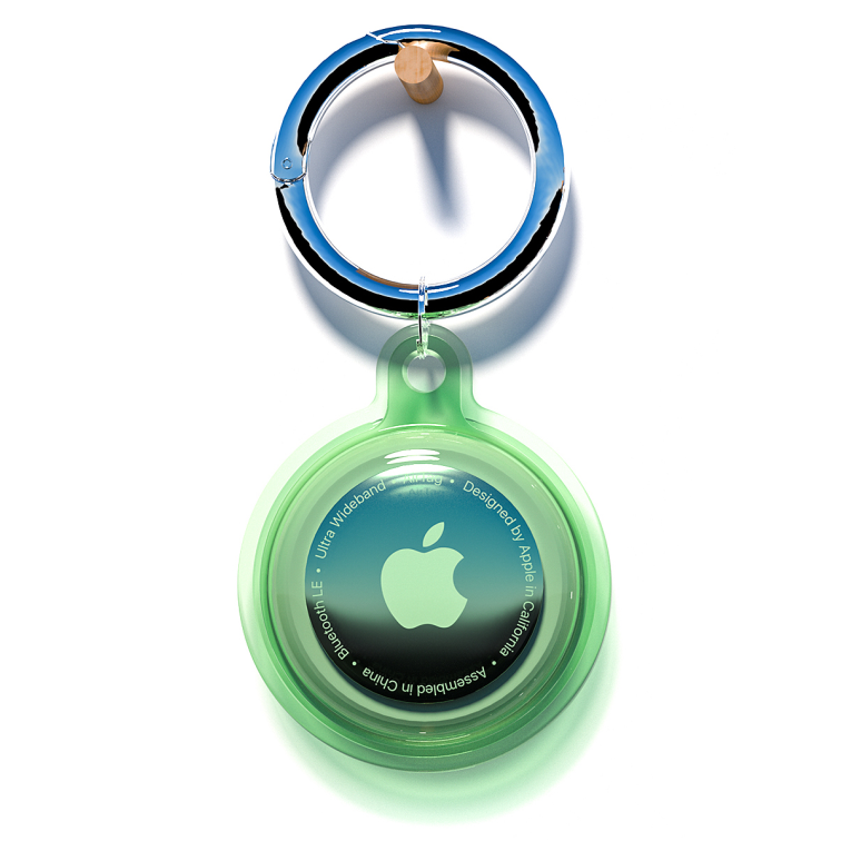 Neperšlampamas Apple AirTag dėklas – žalias