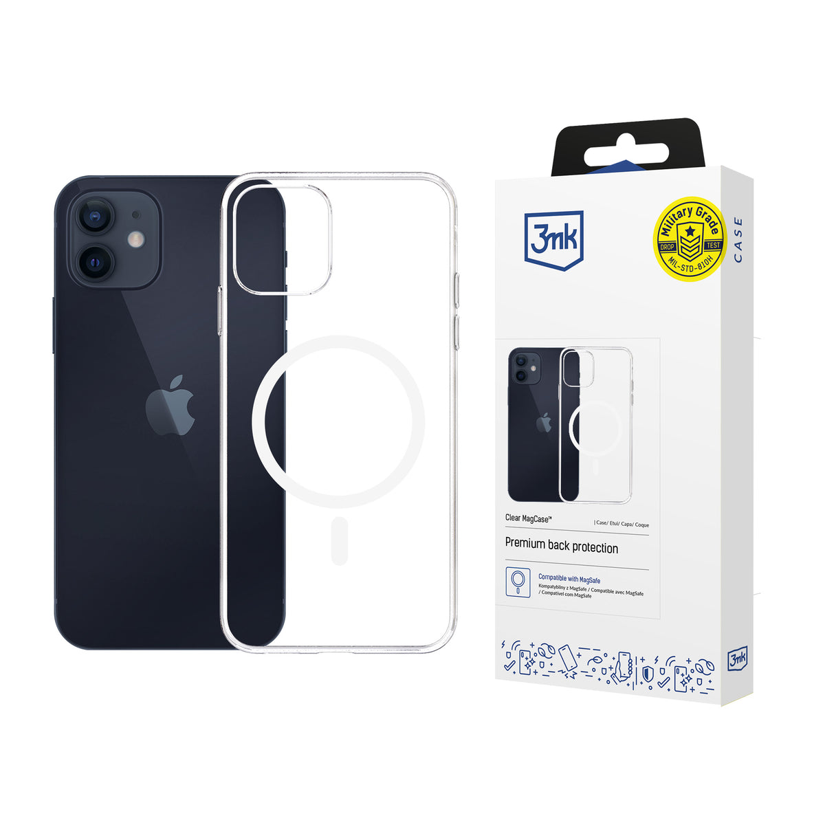 3mk Clear MagCase, skirtas Apple iPhone 12/12 Pro - skaidrus -- iPhone 12