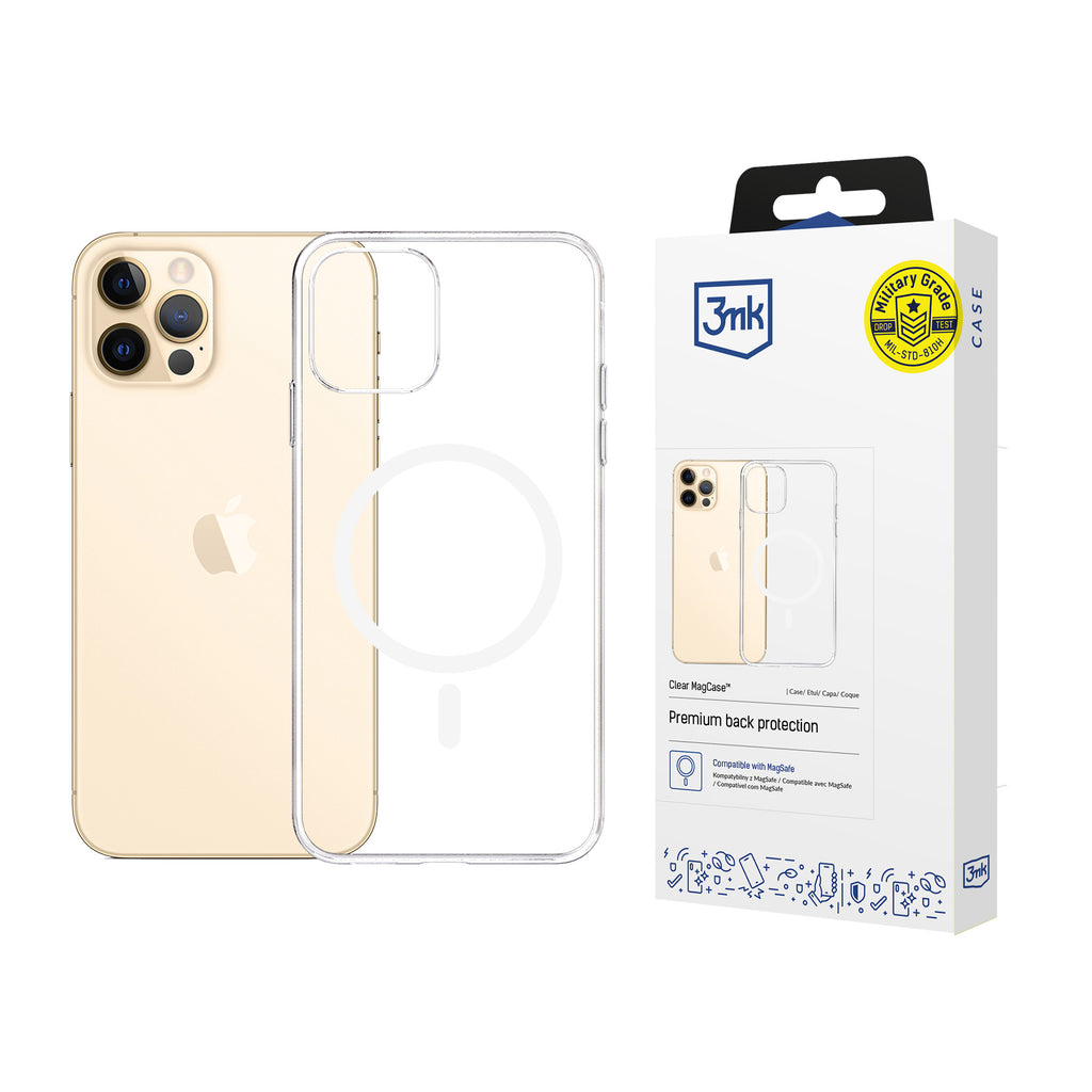 3mk skaidrus MagCase dėklas, skirtas Apple iPhone 12 Pro Max – skaidrus -- iPhone 12 Pro Max