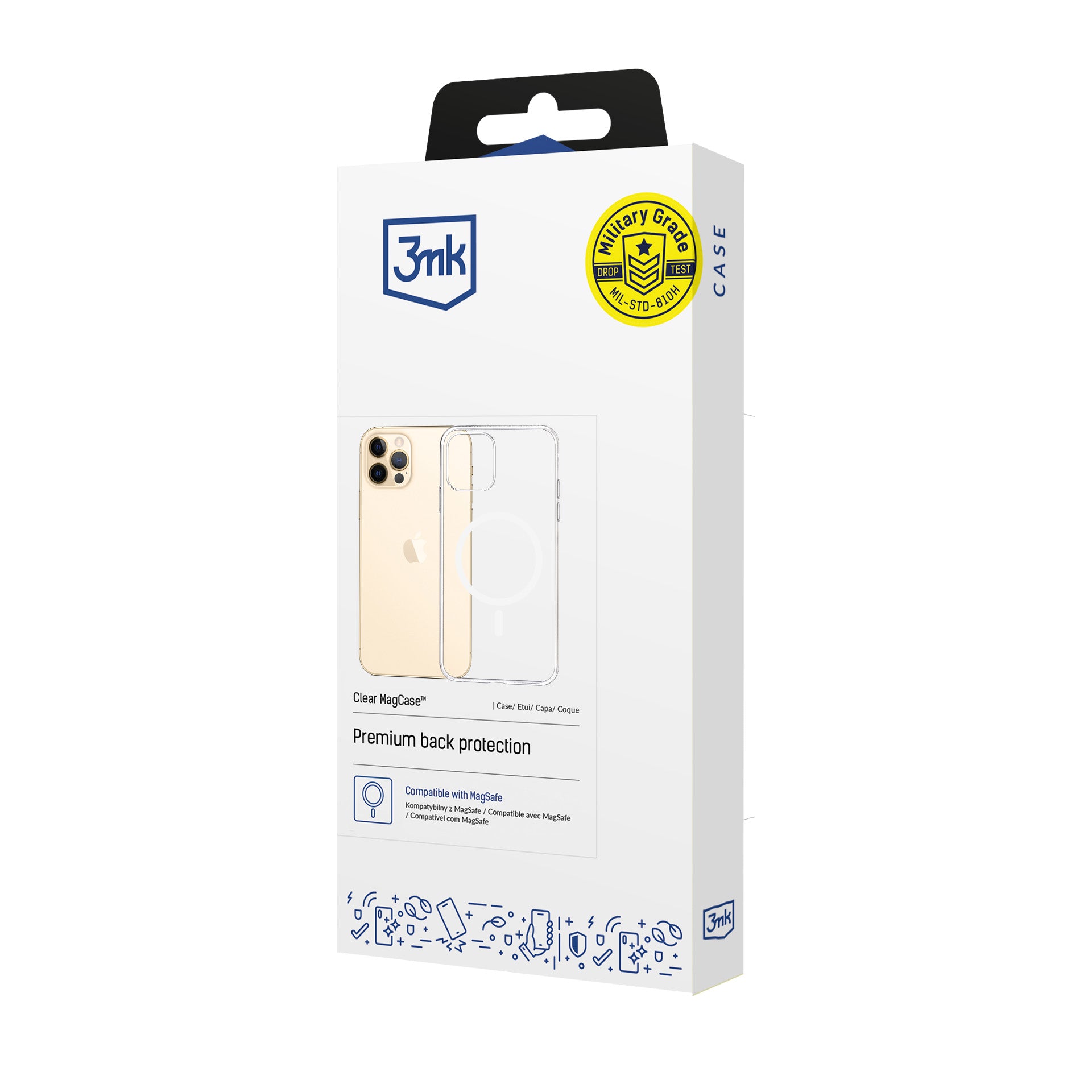 3mk skaidrus MagCase dėklas, skirtas Apple iPhone 12 Pro Max – skaidrus -- iPhone 12 Pro Max