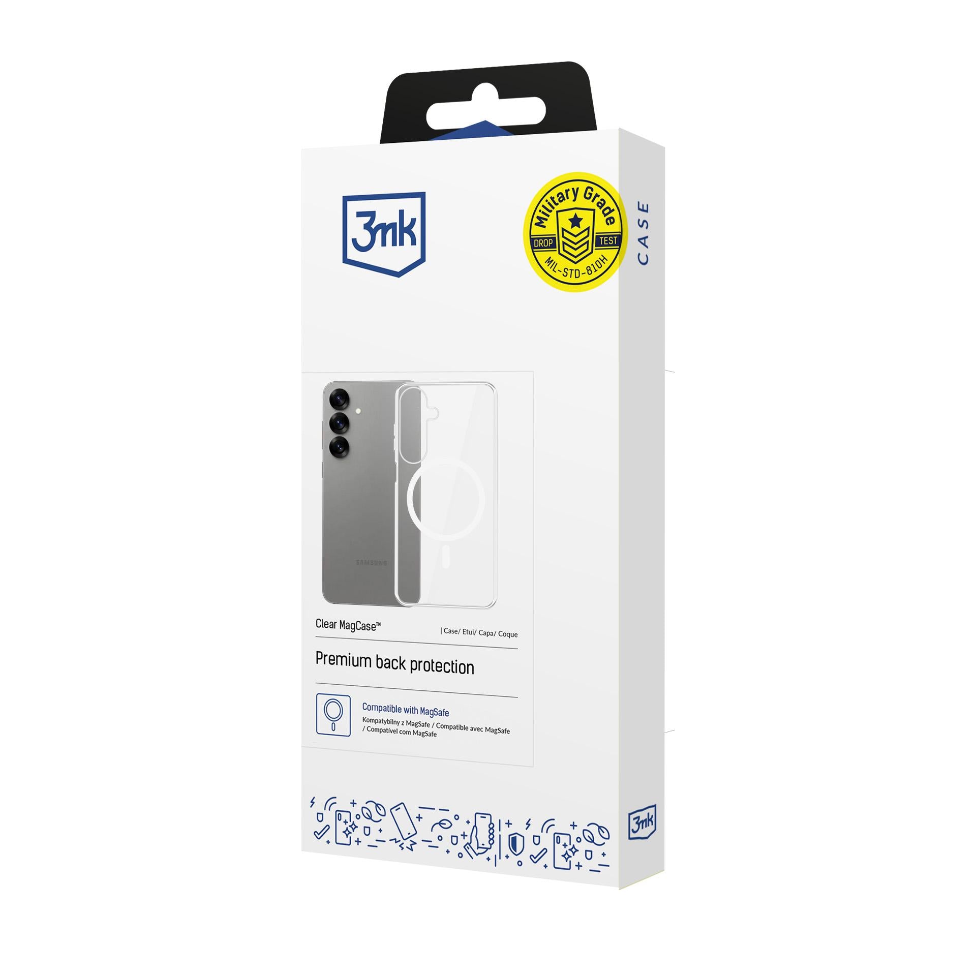 3mk Clear MagCase, skirtas Samsung Galaxy S25+ - skaidrus