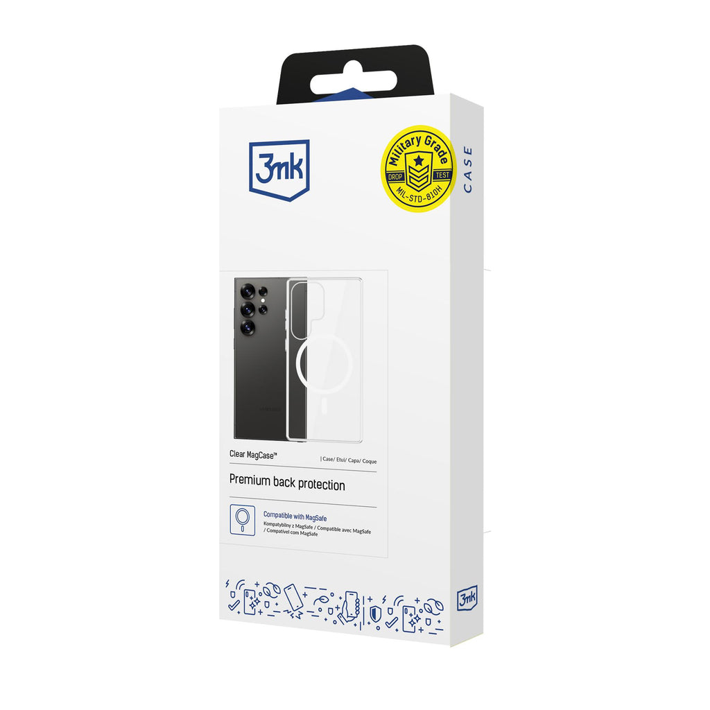 3mk Clear MagCase, skirtas Samsung Galaxy S25 Ultra - skaidrus