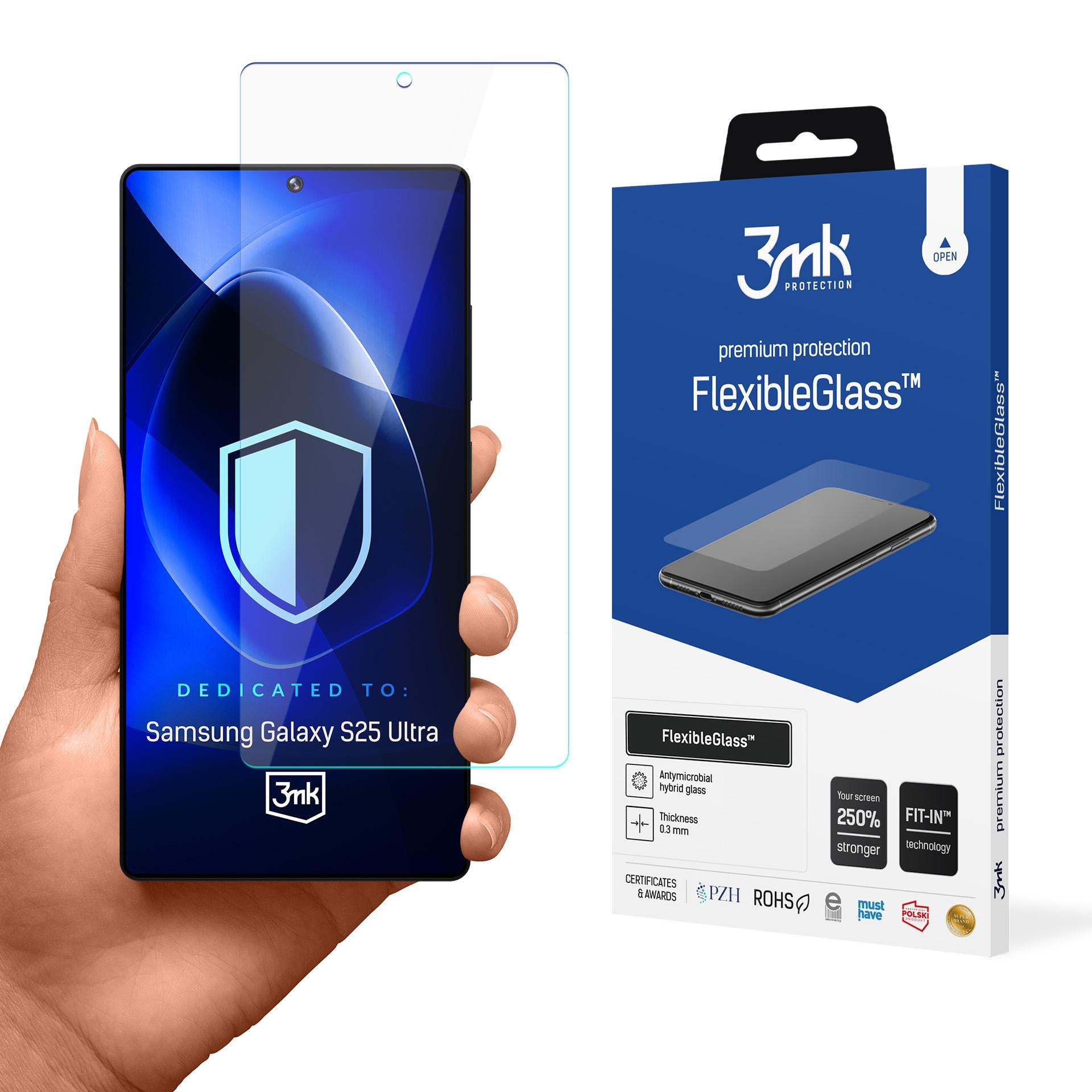 Hibridinis stiklas 3mk FlexibleGlass, skirtas Samsung Galaxy S25 Ultra