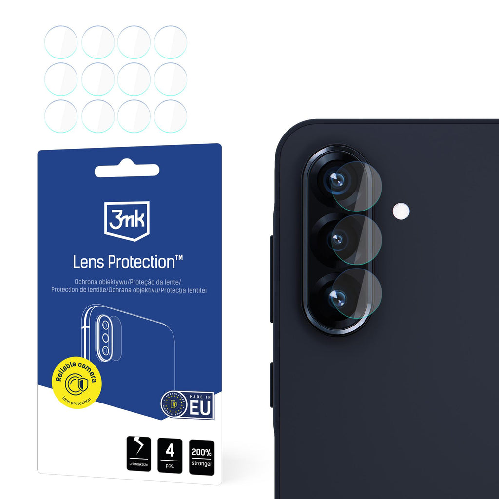 Hibridinis stiklas fotoaparato objektyvui 3mk objektyvo apsauga, skirtas Samsung Galaxy A36 5G