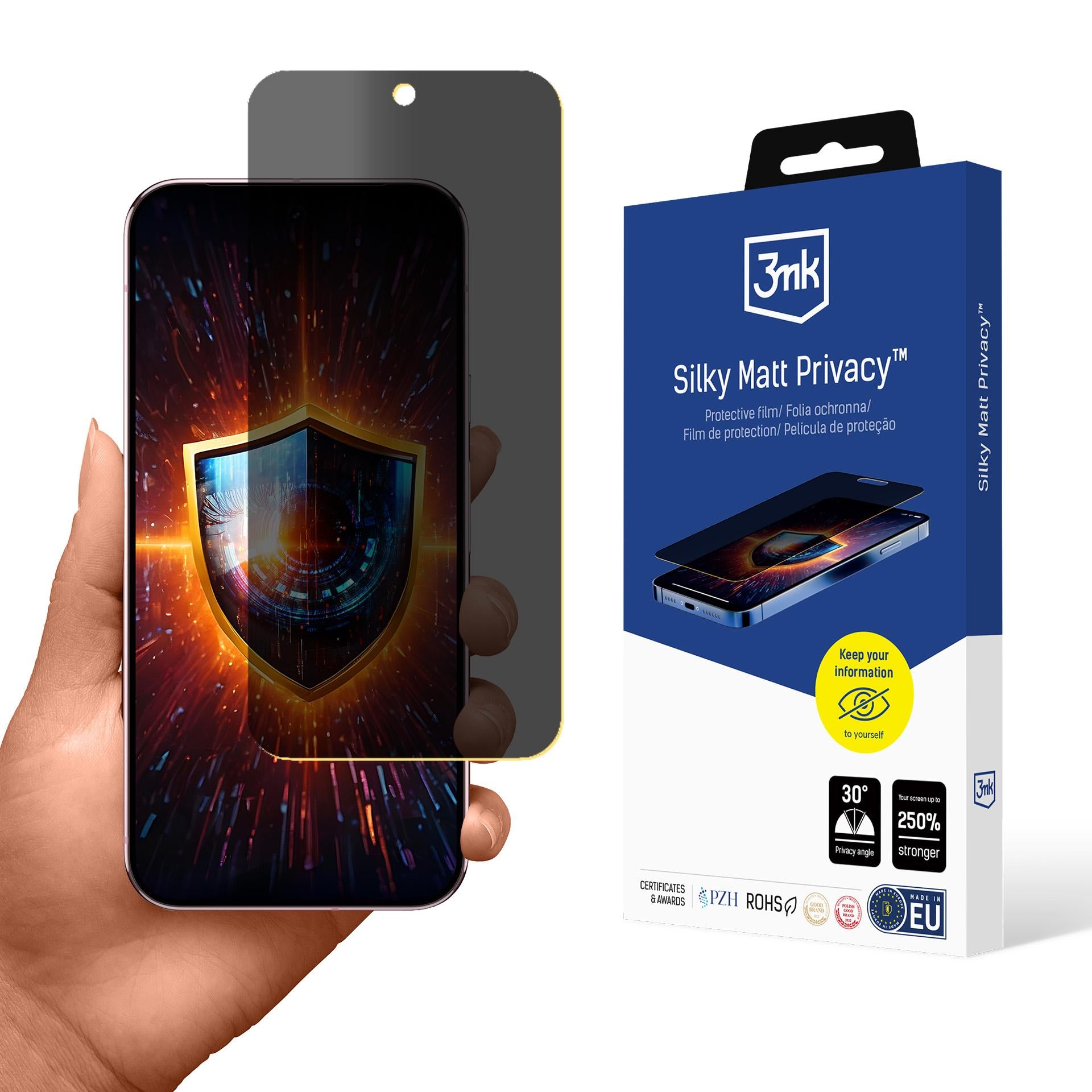 Privatumo ekrano apsauga 3mk Silky Matt Privacy Google Pixel 9 Pro XL -- Google Pixel 9 Pro XL