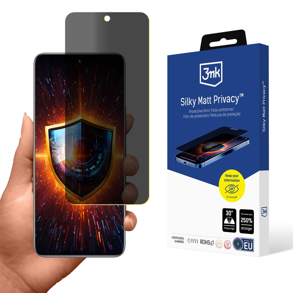 Privatumo ekrano apsauga 3mk Silky Matt Privacy, skirta Honor 200 -- Honor 200