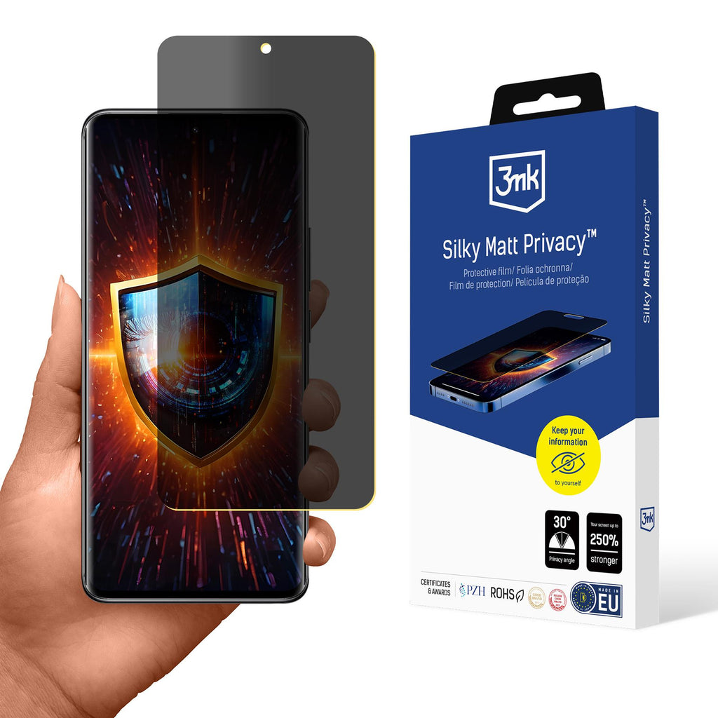 Privacy film 3mk silky matt privacy skirtas Xiaomi Redmi Note 14 Pro+ -- Xiaomi Redmi Note 14 Pro+