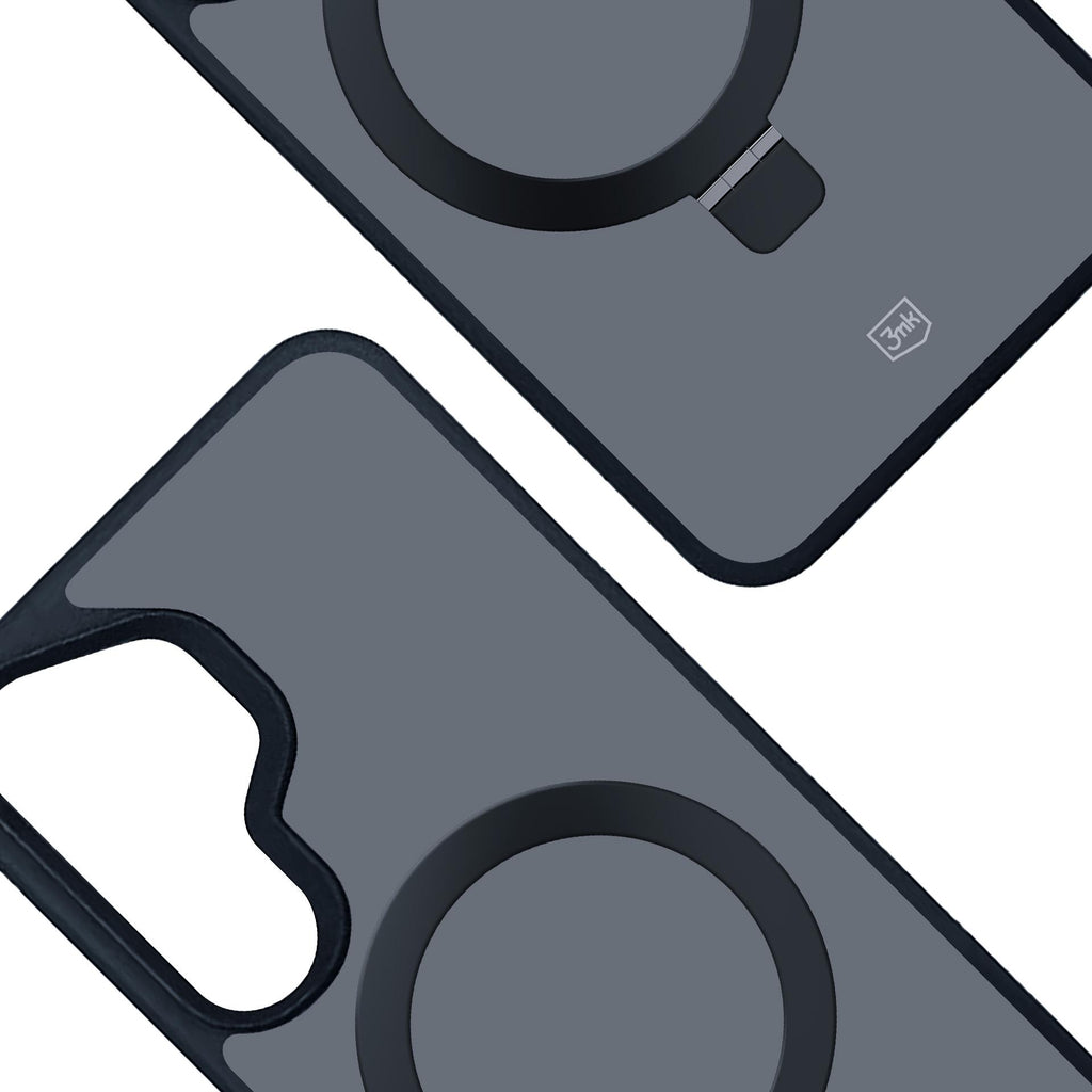 3mk Smoke Case Mag&Stand, skirtas Samsung Galaxy S25+ - juodas