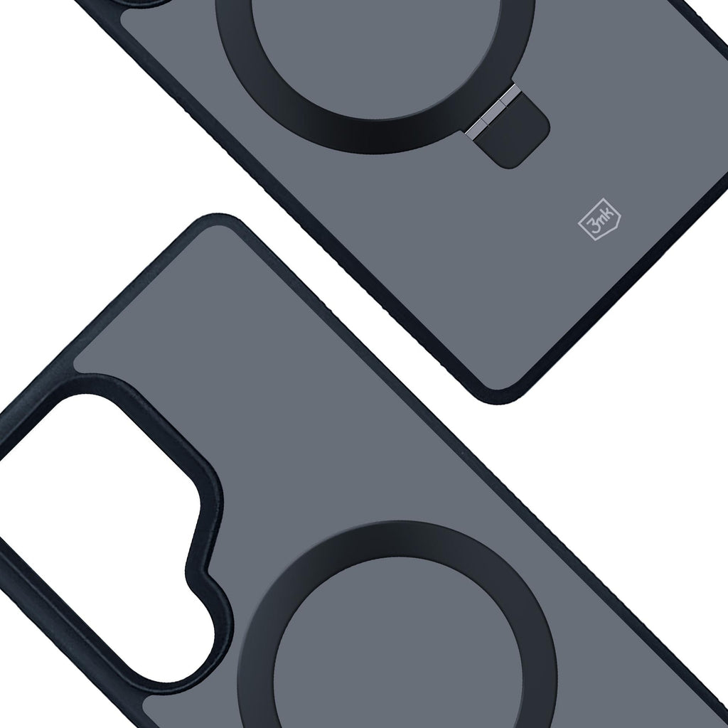 3mk Smoke Case Mag&Stand, skirtas Samsung Galaxy S25 Ultra – juodas