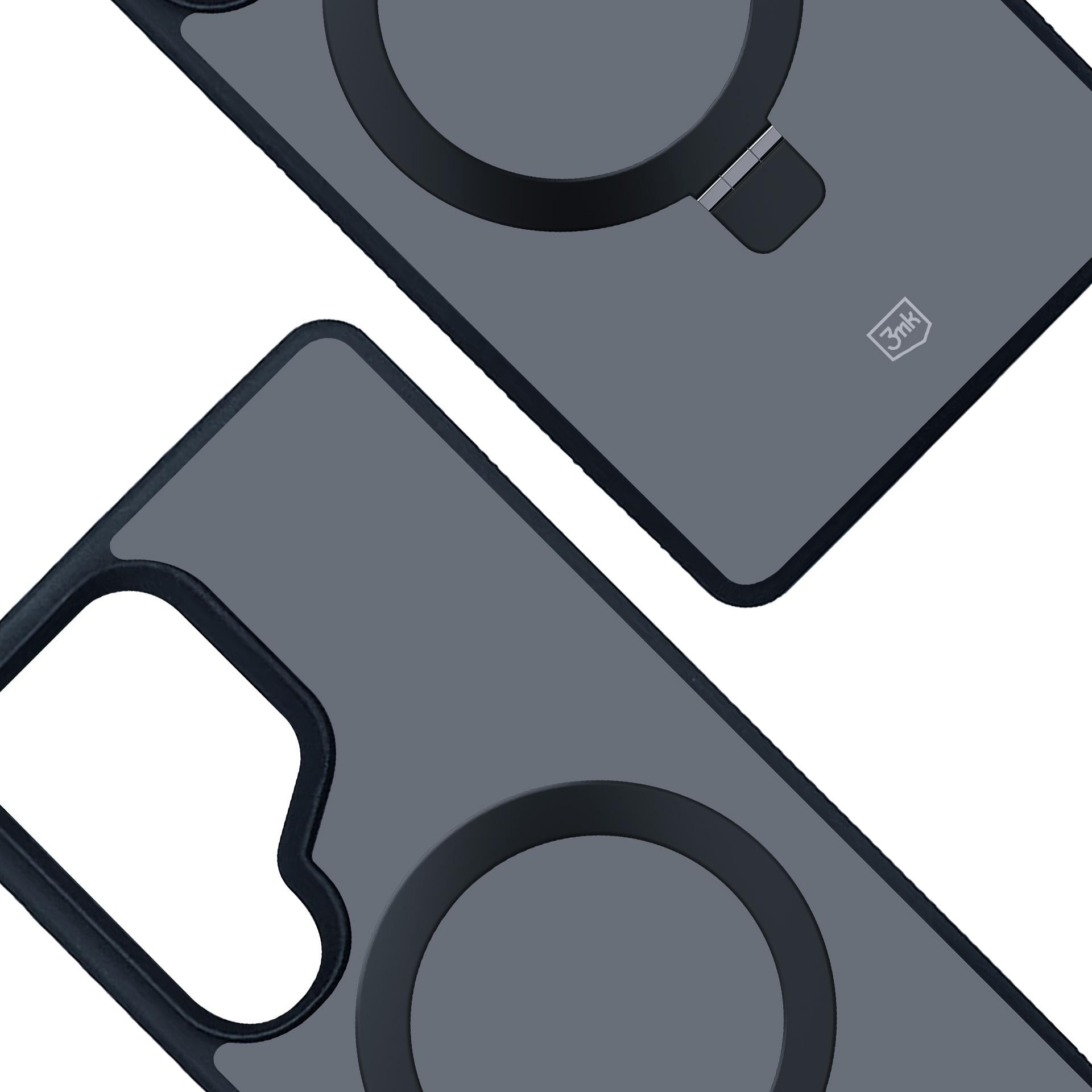 3mk Smoke Case Mag&Stand, skirtas Samsung Galaxy S25 Ultra – juodas
