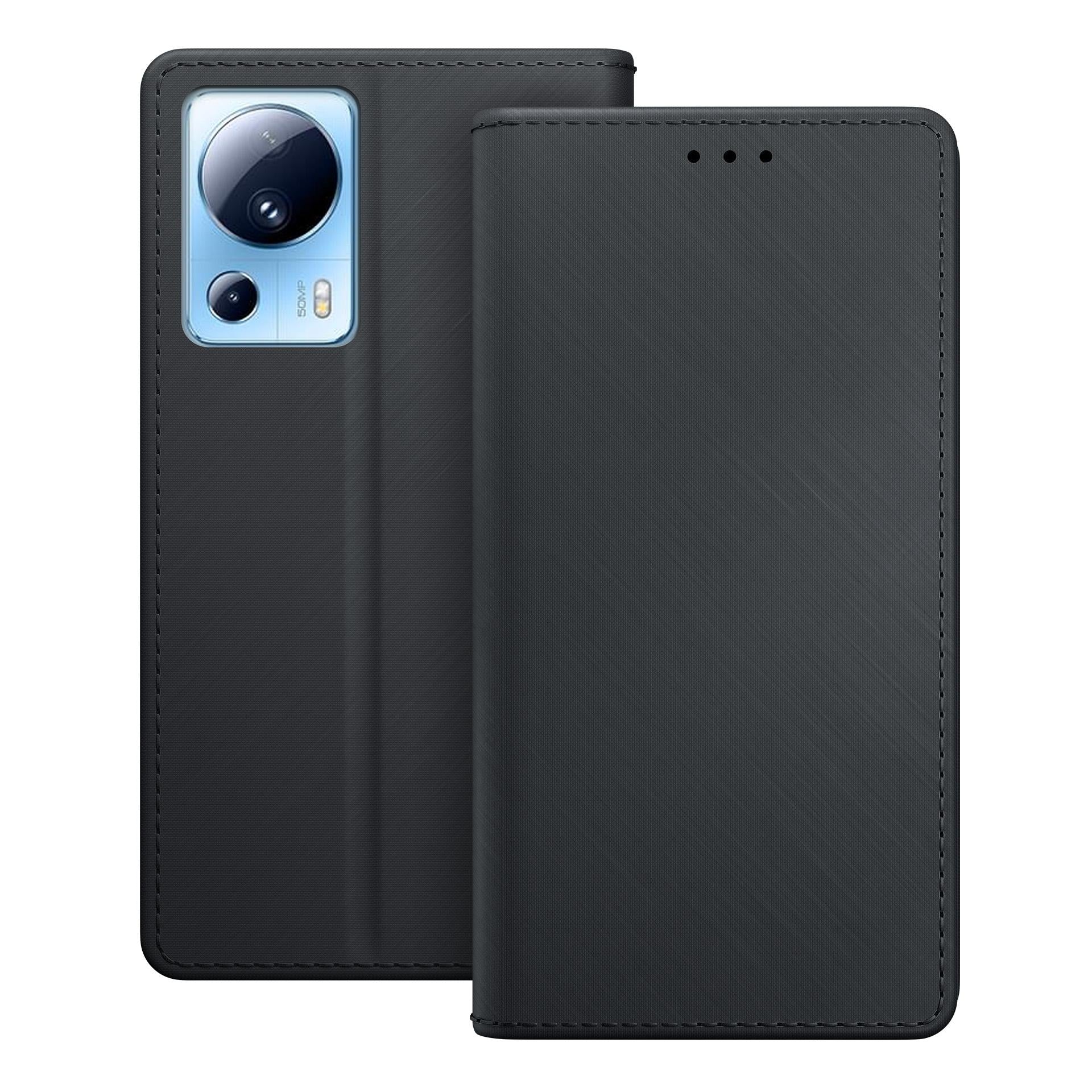 3mk piniginės dėklas, skirtas Xiaomi 13 Lite – juodas -- Xiaomi 13 Lite