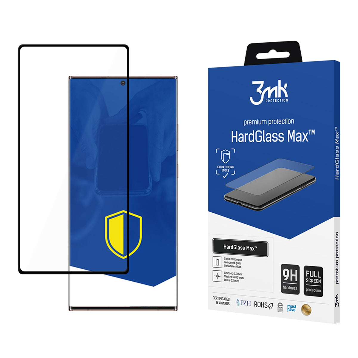 Grūdintas stiklas 3mk HardGlass Max FingerPrint Samsung Galaxy Note 20 Ultra 5G -- Samsung Galaxy Note 20 Ultra 5G
