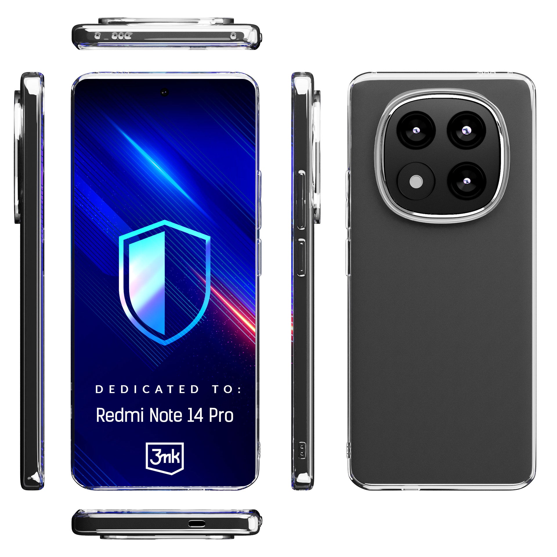 3mk skaidrus dėklas, skirtas Xiaomi Redmi Note 14 Pro - skaidrus