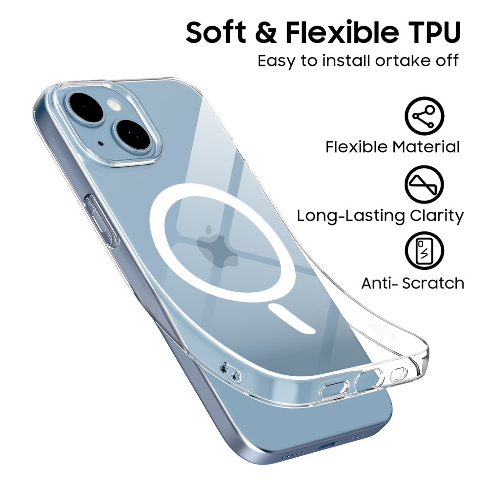Tech-Protect FlexAir MagSafe dėklas iPhone 13/14 – skaidrus -- iPhone 13