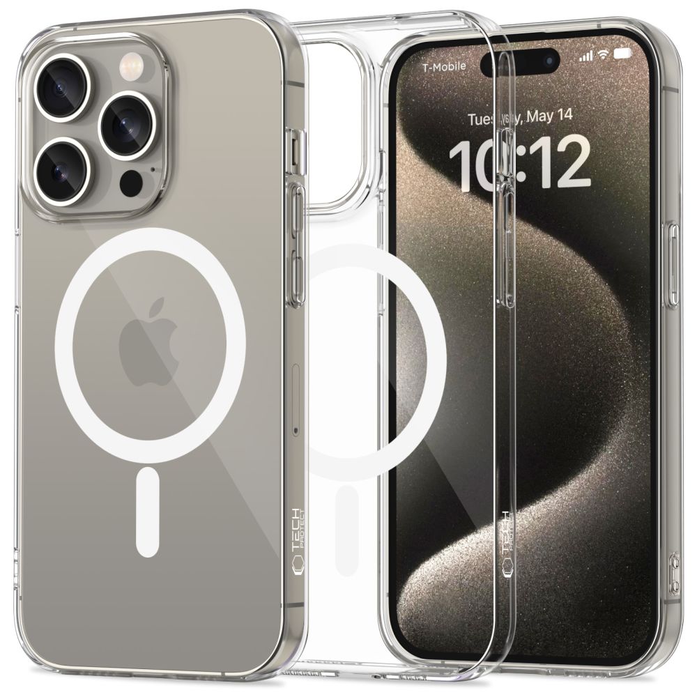 Tech-Protect FlexAir MagSafe dėklas iPhone 15 Pro – skaidrus -- iPhone 15 Pro