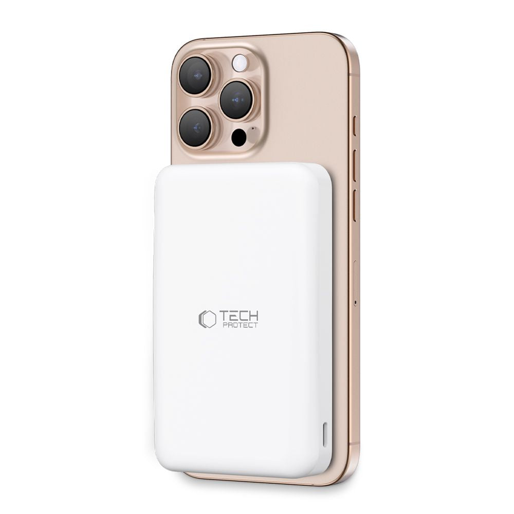 Tech-Protect išorinė baterija PB24 LifeMag QI2 MagSafe 10000 mAh - balta -- Powerbanks