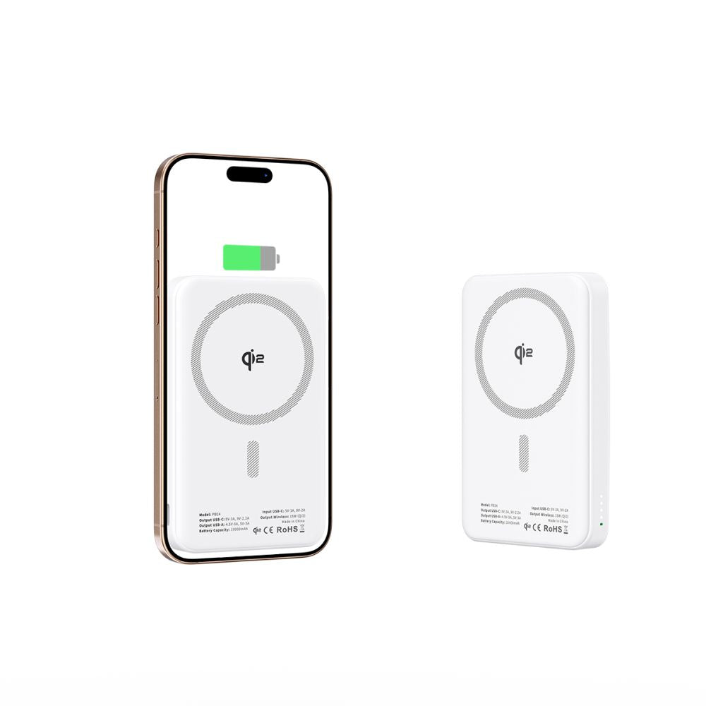 Tech-Protect išorinė baterija PB24 LifeMag QI2 MagSafe 10000 mAh - balta -- Powerbanks