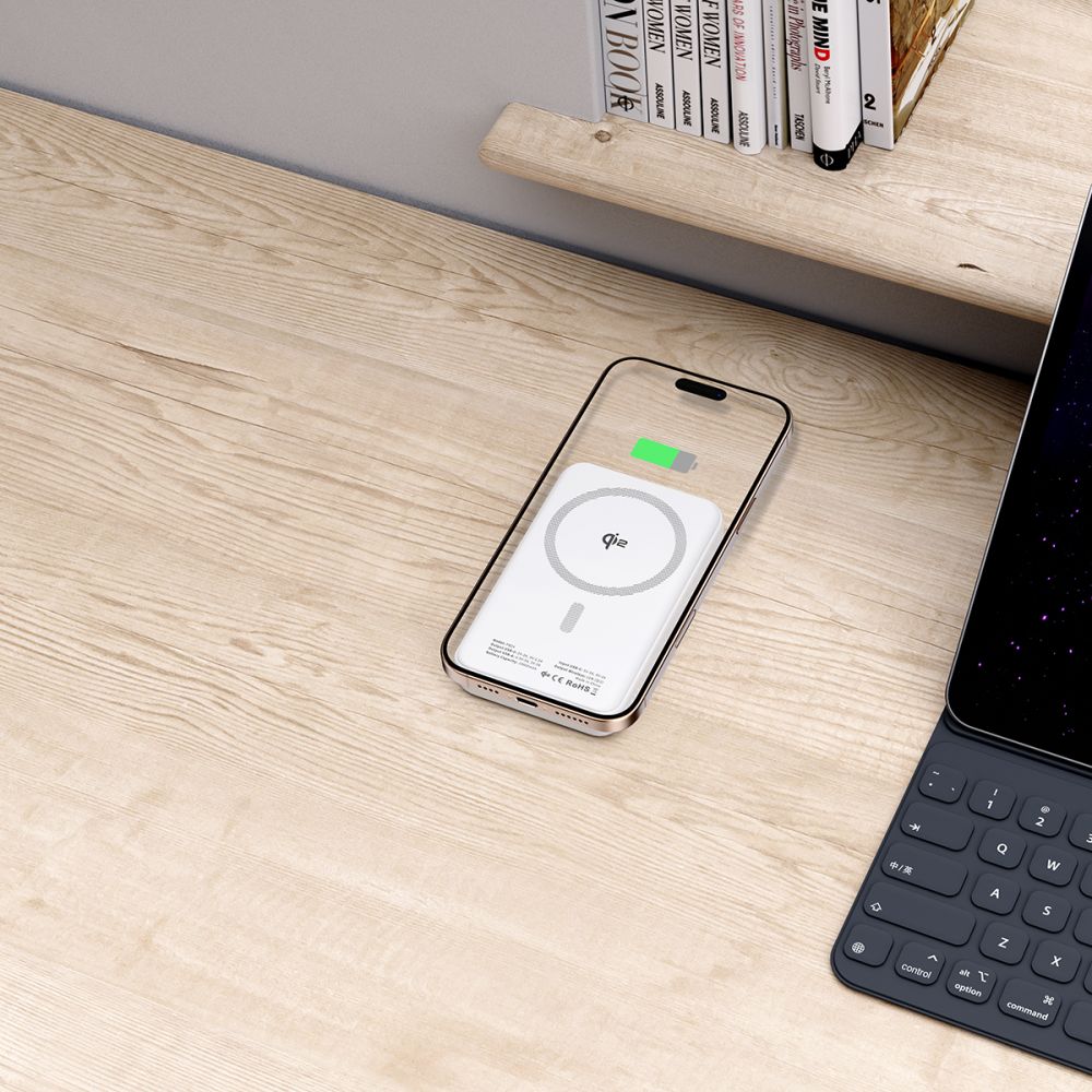 Tech-Protect išorinė baterija PB24 LifeMag QI2 MagSafe 10000 mAh - balta -- Powerbanks