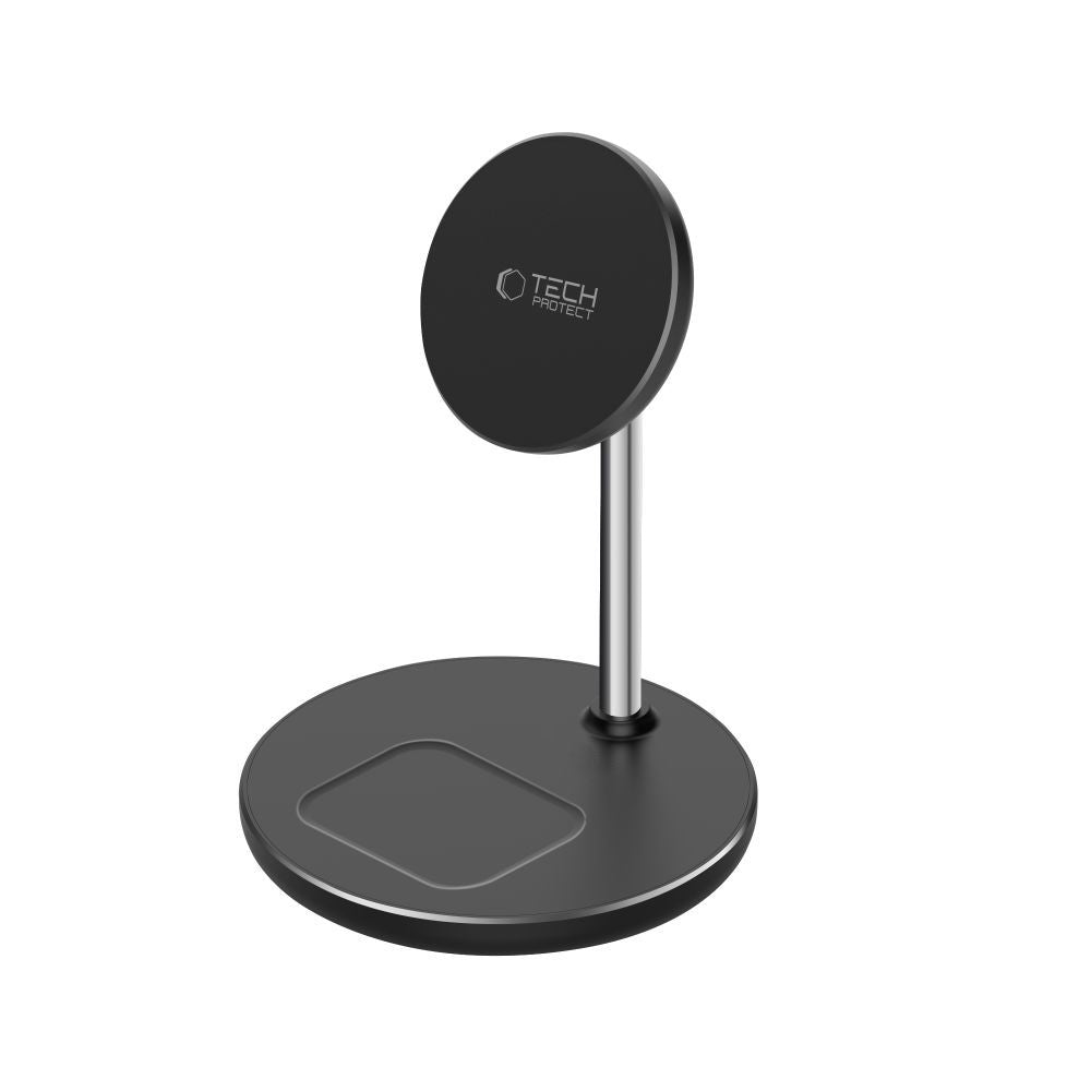Tech-Protect QI15W-A39 2in1 MagSafe įkrovimo stotelė - juodas -- Cell phone chargers