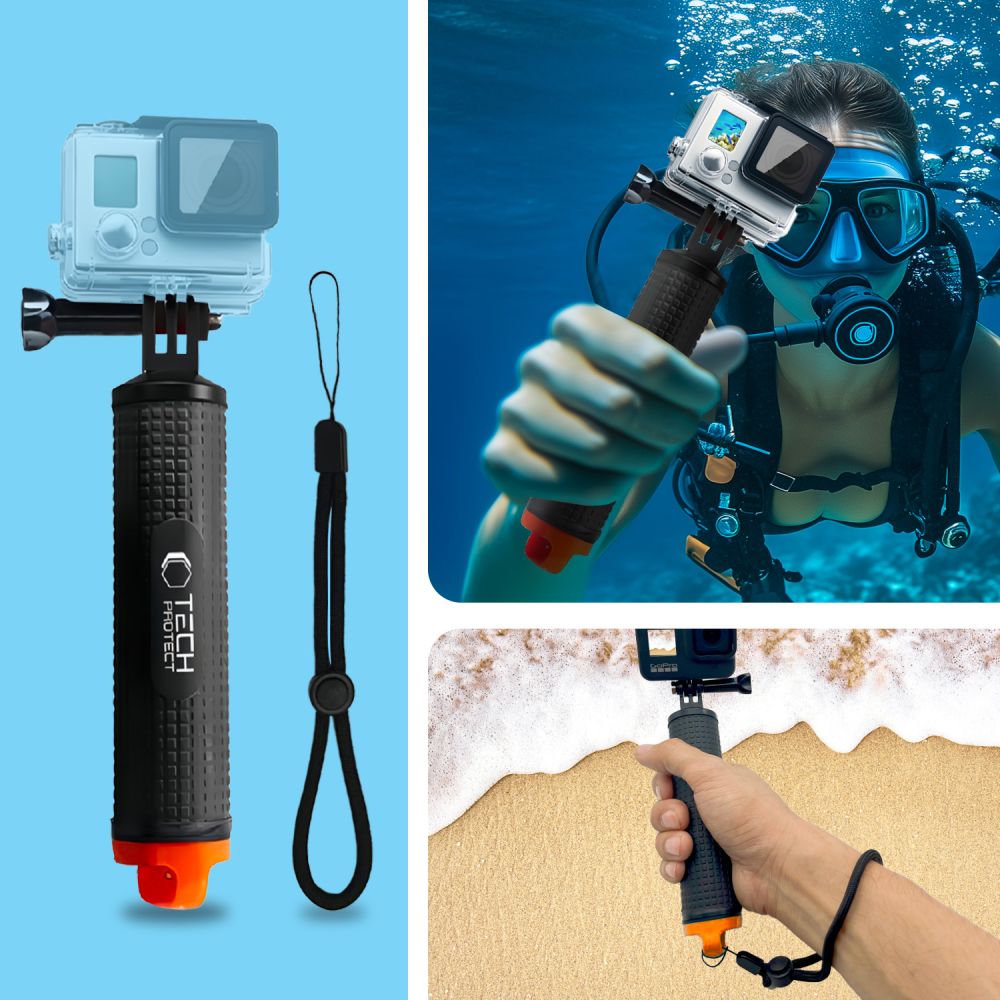 Tech-Protect rankena GA100 skirta GoPro / DJI - juodas -- Cell phone holders