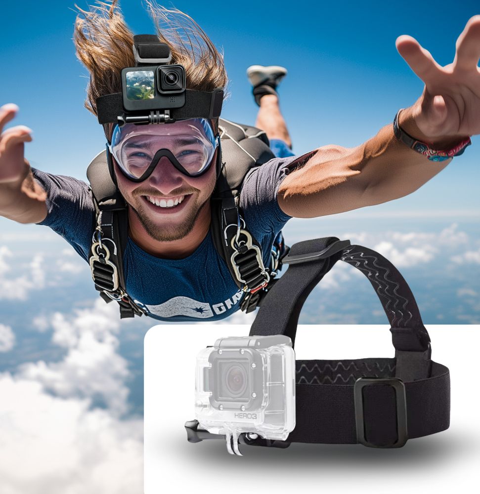 Tech-Protect GA100 galvos tvirtiklis GoPro / DJI - Juodas -- Cycling Accessories
