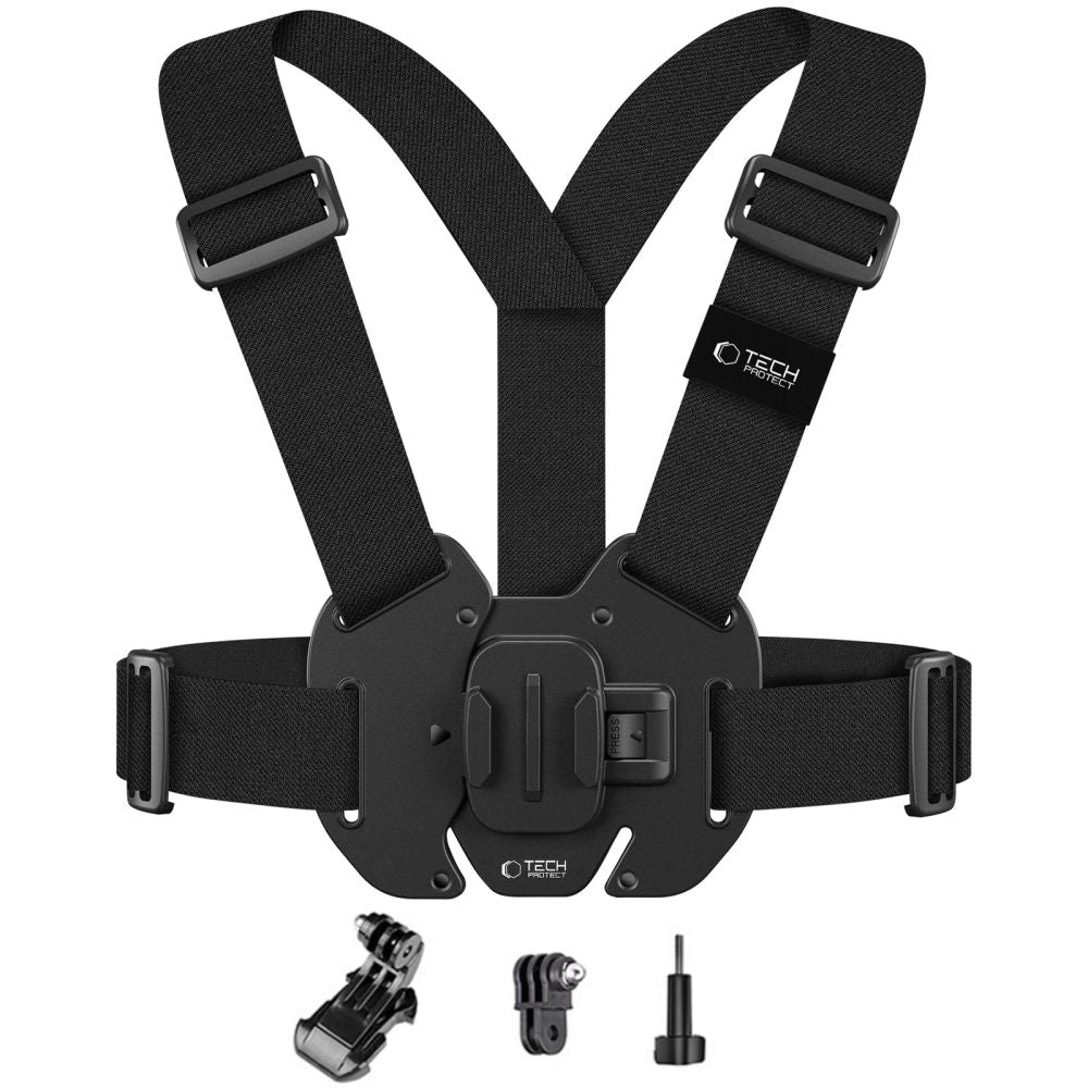 Tech-Protect GA100 krūtinės tvirtiklis GoPro / DJI - Juodas -- Cycling Accessories