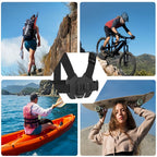 Tech-Protect GA100 krūtinės tvirtiklis GoPro / DJI - Juodas -- Cycling Accessories