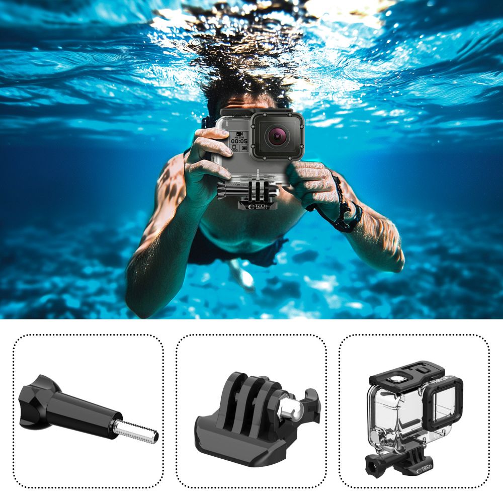 Tech-Protect GA200 dėklas GoPro Hero 5/6/7 – skaidrus -- Others