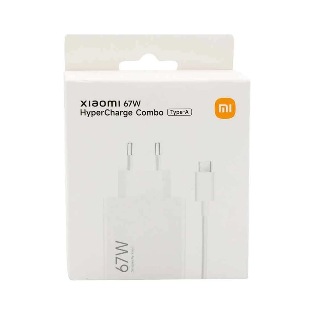 Xiaomi BHR9465EU sieninis įkroviklis 67W 6.2A USB-A su USB-C laidu - baltas