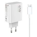 Xiaomi BHR9465EU sieninis įkroviklis 67W 6.2A USB-A su USB-C laidu - baltas