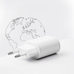 SBS TETRPD20W 20W USB-A USB-C sieninis įkroviklis su Power Delivery - baltas -- Cell phone chargers