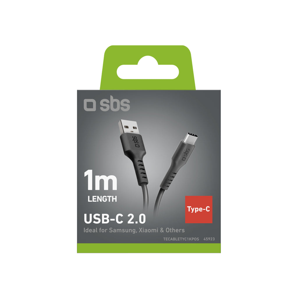 SBS TECABLETYC1KPOS USB-A - USB-C laidas 1m - juodas