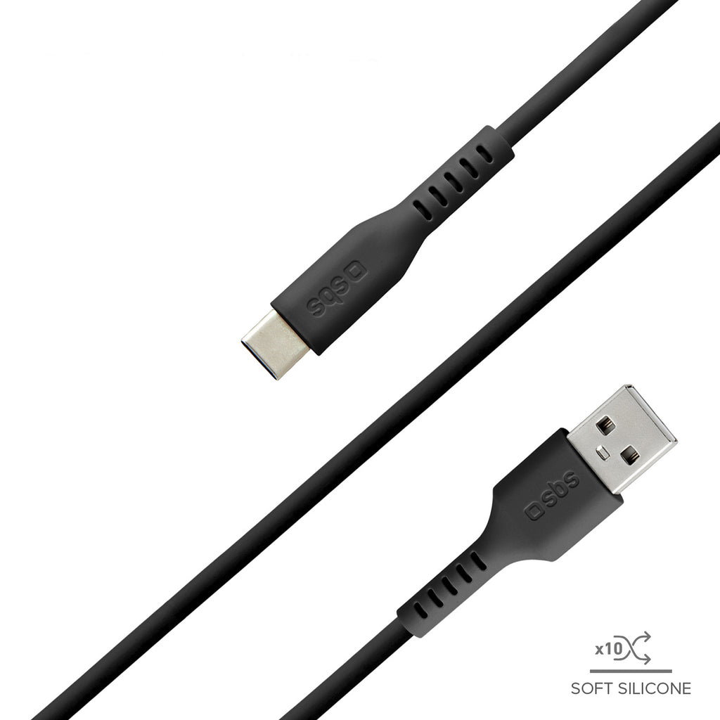 SBS TECABLEMICROC15K USB-A - USB-C laidas 1.5m - juodas -- Cell phone cables