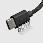 SBS TECABLETISSUETCK USB-C - USB-C 1.5m 60W pintas laidas - juodas -- Cell phone cables
