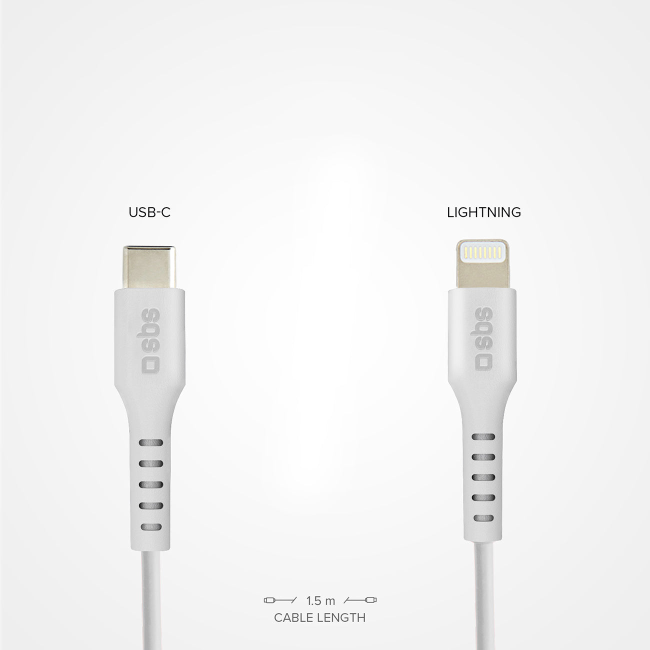 SBS TECABLELIGTC1W USB-C - Lightning laidas MFi Certified, 1m - baltas