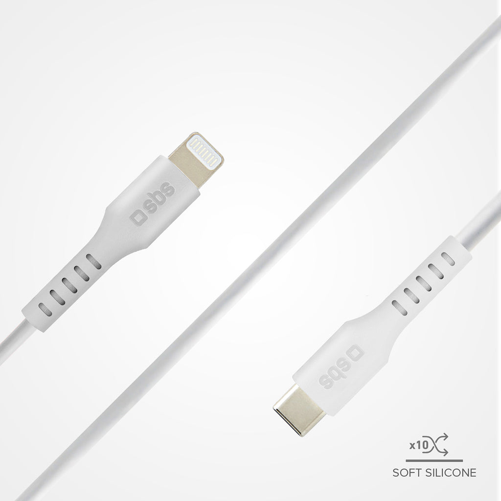 SBS TECABLELIGTC1W USB-C - Lightning laidas MFi Certified, 1m - baltas