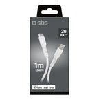 SBS TECABLELIGTC1W USB-C - Lightning laidas MFi Certified, 1m - baltas