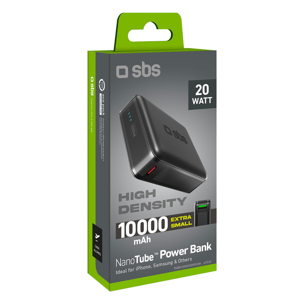SBS išorinė baterija TEBB10000HDPD20K 10000 mAh su Power Delivery - juoda