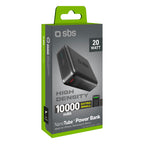 SBS išorinė baterija TEBB10000HDPD20K 10000 mAh su Power Delivery - juoda