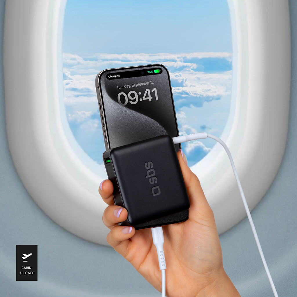 SBS išorinė baterija TEBB10000HDPD20K 10000 mAh su Power Delivery - juoda